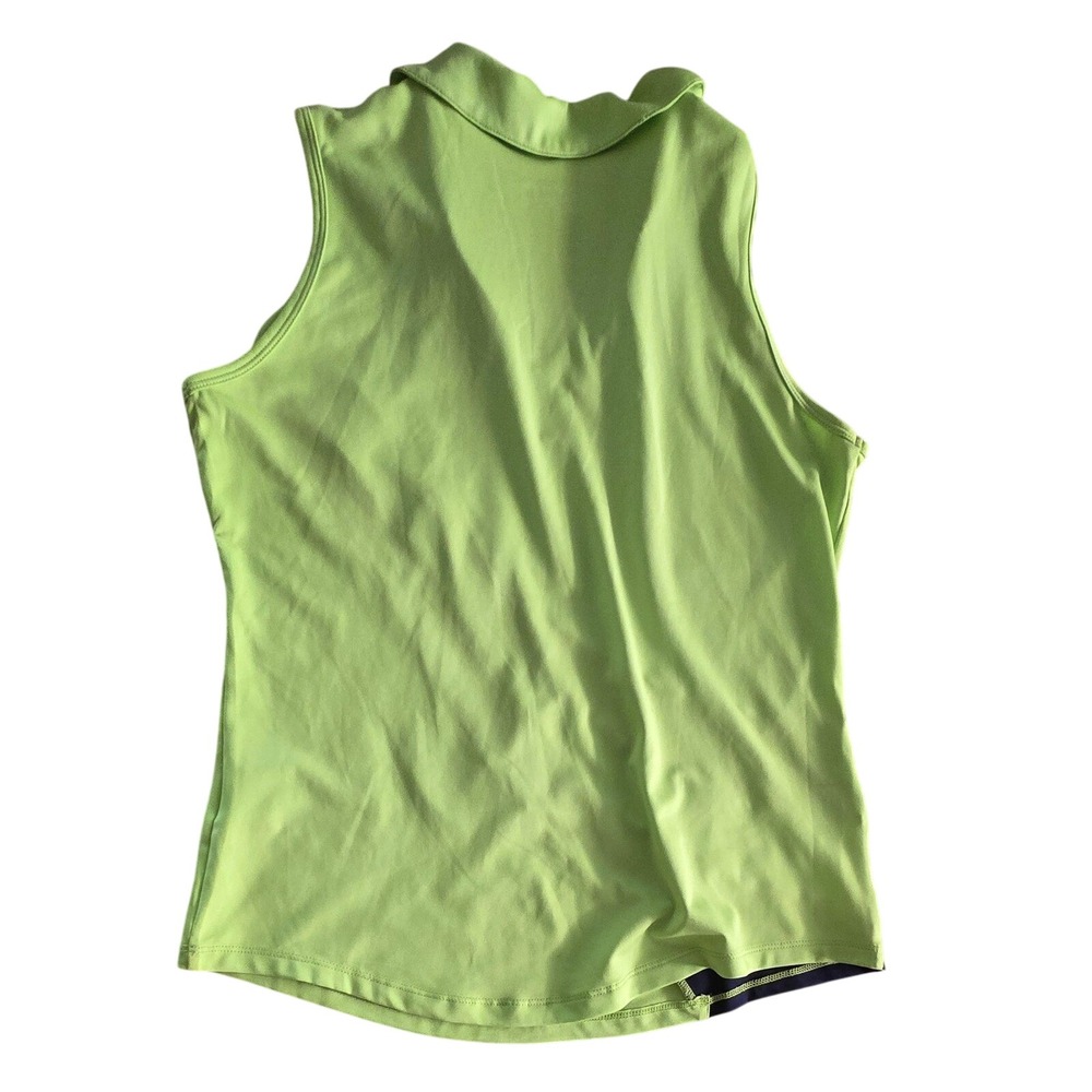 M Bette and Court sleeveless active top lime green navy tennis golf pickleball - Picture 2 of 8